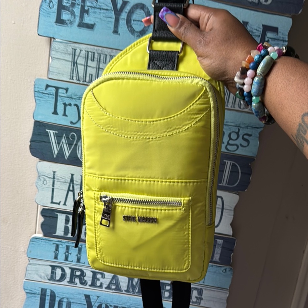 Steve Madden Yellow Shoulder Bag with Black Accents